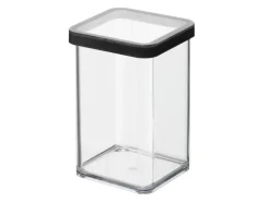 Best Rotho Dose Loft Premium Quadratisch 1 l Transparent-Schwarz