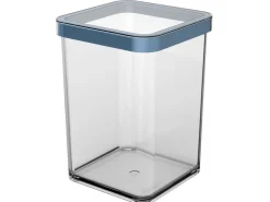 Rotho Vorratsdosen|Vorratsbehälter<Dose Loft Premium Quadratisch 1 l Transparent Horizontblau
