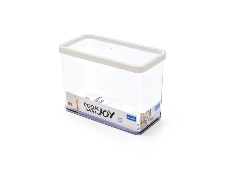Clearance Rotho Dose Loft Premium Rechteckig 2,1 l Weiß-Transparent