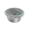 Outlet Frischhaltedose Nala Edelstahl Rund 0,9 l Mistletoe Green Vorratsdosen|Vorratsbehälter