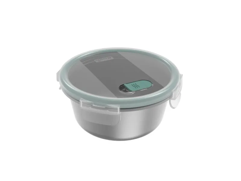 Outlet Frischhaltedose Nala Edelstahl Rund 0,9 l Mistletoe Green Vorratsdosen|Vorratsbehälter