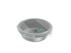 Rotho Vorratsdosen<Frischhaltedose Nala Edelstahl Rund 0,6 l Mistletoe Green