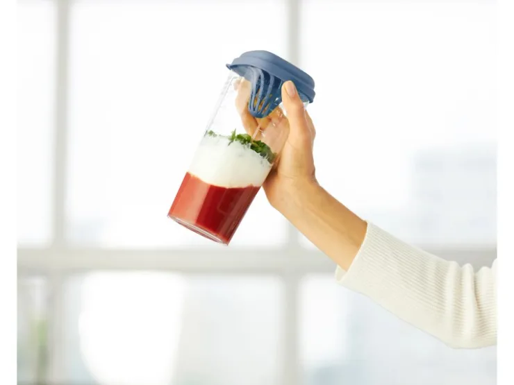 Rotho Küchenhelfer<Küchenhelfer Loft 1 l Transparent Horizontblau