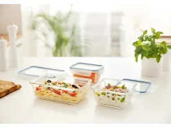 Sale Rotho Kühlschrankdose Clic & Lock Glas 0,5 l Horizontblau