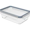 Outlet Rotho Kühlschrankdose Clic & Lock Glas 1,3 l Horizontblau