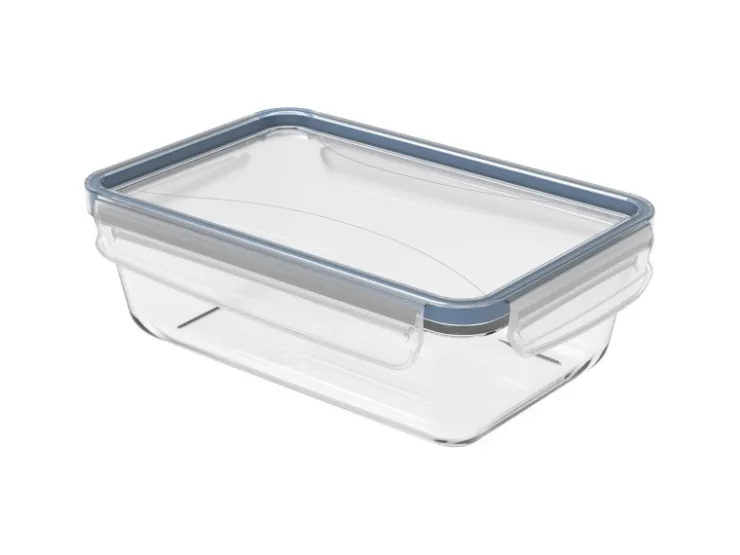 Outlet Rotho Kühlschrankdose Clic & Lock Glas 1,3 l Horizontblau