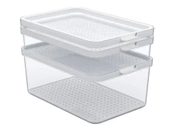 Rotho Küchen-Ordnungssysteme|Kühlschränke<Kühlschrankorganizer-Set Cauma 1,3 l/2,6 l/4,65 l Transparent 3-teilig