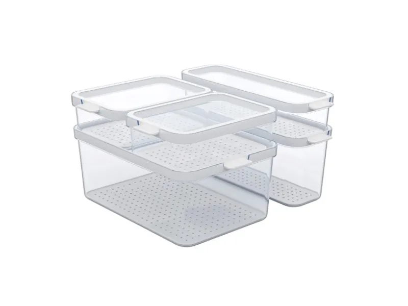 Best Kühlschrankorganizer-Set Cauma Transparent 5-teilig Küchen-Ordnungssysteme