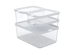 Online Rotho Kühlschrankorganizer-Set Cauma Transparent 4-teilig