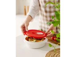 New Mikrowellenteller Micro Clever Tief 1 l Papaya Küchenhelfer