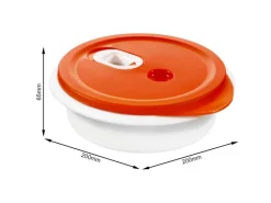 New Mikrowellenteller Micro Clever Tief 1 l Papaya Küchenhelfer