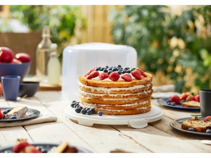 Hot Rotho Tortenglocke Fresh XL 26 cm Weiß-Transparent