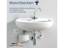 Clearance Kleindurchlauferhitzer KDU Hydraulisch 3,5 kW Durchlauferhitzer|Zweigriffarmatur