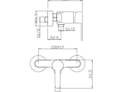Einhebelmischer Brausearmatur Jetmix Style Chrom Einhebelmischer