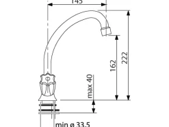 New Zweigriff-Waschbeckenarmatur Standard Plus Chrom Zweigriffarmatur