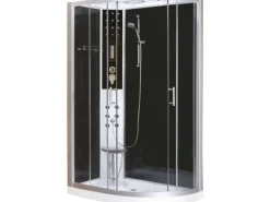 Discount Komplettduschkabine Vario links 215 cm x 120 cm x 80 cm Einhebelmischer