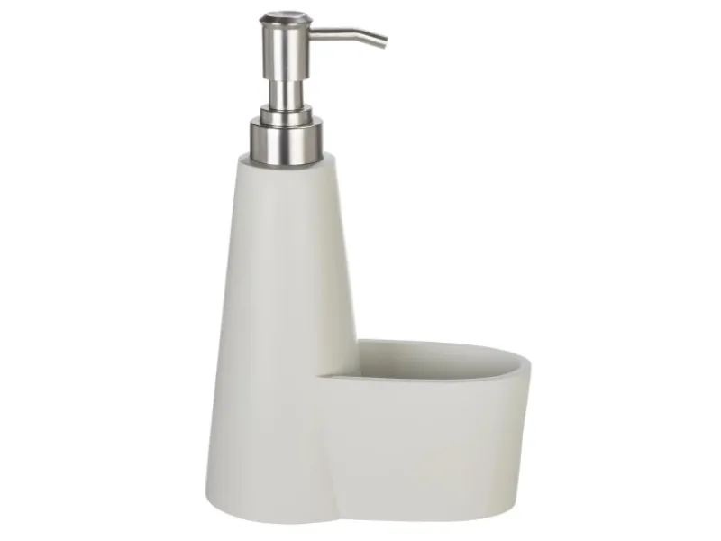 Outlet Seifenspender Simra mit Schwammhalter Beige Küchenhelfer