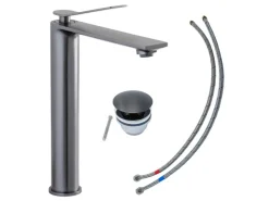 Online Schöner Wohnen Kollektion Schöner Wohnen Waschtischarmatur Viola Auslaufhöhe 24 cm Industrial Industrial Grey