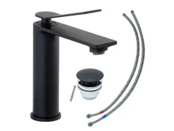 Outlet Schöner Wohnen Kollektion Schöner Wohnen Waschtischarmatur Viola Auslaufhöhe 13,5 cm Mattschwarz