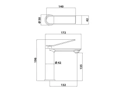 Outlet Schöner Wohnen Kollektion Schöner Wohnen Waschtischarmatur Viola Auslaufhöhe 13,5 cm Mattschwarz