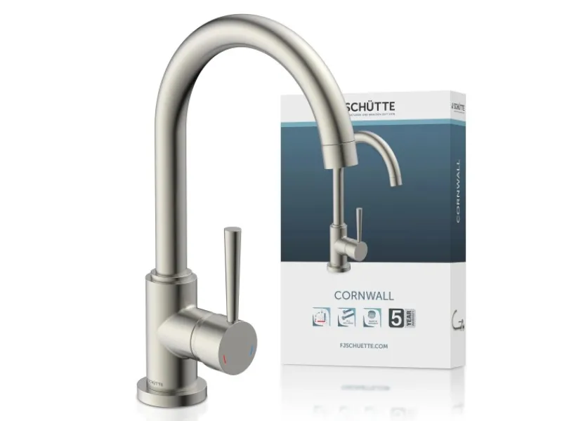 Design-Spültischarmatur Cornwall Edelstahl-Optik Einhebelmischer