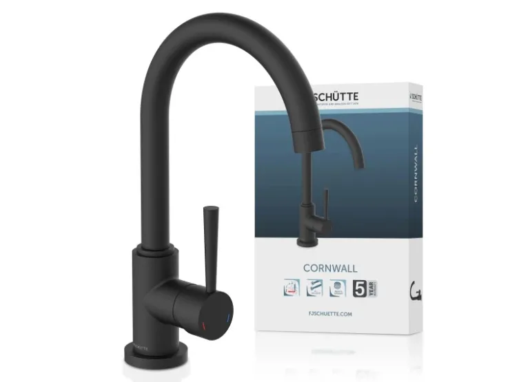 Clearance Schütte Design-Spültischarmatur Cornwall Schwarz-Matt