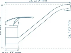 Discount Schütte Design-Spültischarmatur Grande Chrom