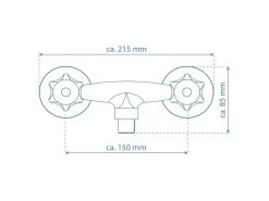 Best Duscharmatur Savino Chrom Zweigriffarmatur