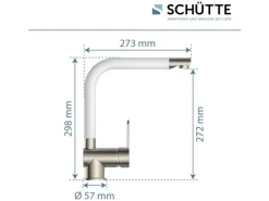 Küchenarmatur Rio Edelstahloptik-Weiß Einhebelmischer