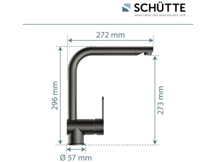 Best Schütte Küchenarmatur Rio Hochglanz- Graphit