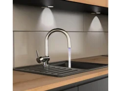Clearance LED-Spültischarmatur Stella Chrom Einhebelmischer