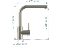 Clearance Sensor-Spültischarmatur Vital mit Herausziehbarem Auslauf Einhebelmischer