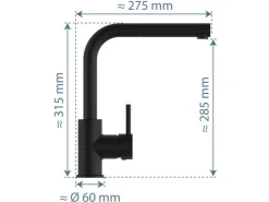 Discount Schütte Sensor-Spültischarmatur Vital mit Herausziehbarem Auslauf Schwarz Matt