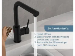 Discount Schütte Sensor-Spültischarmatur Vital mit Herausziehbarem Auslauf Schwarz Matt