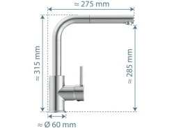 Schütte Ersatzteile Küchenarmatur|Einhebelmischer<Sensor-Spültischarmatur Vital mit Herausziehbarem Auslauf Chrom