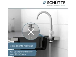 Schütte Einhebelmischer<Spültischarmatur Cornwall Weiß Matt