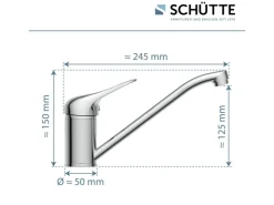 Schütte Einhebelmischer<Spültischarmatur Porto Chrom
