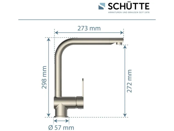 New Schütte Spültischarmatur Rio Edelstahloptik