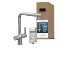 Best Schütte Sprudelwasser-Spültischarmatur-Set Aquastar Premium Edelstahloptik Edelstahl-Optik