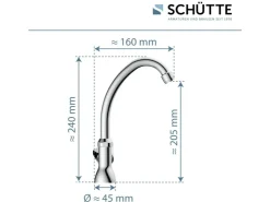Discount Schütte Stand-Schwenkventil Carneo Chrom