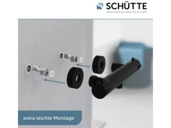 Thermostat Duscharmatur London Schwarz Matt Einhebelmischer