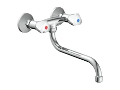 Schütte Zweigriffarmatur<Wand-Spültischarmatur Cesti Chrom