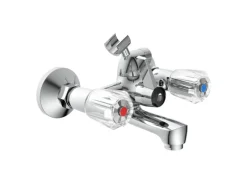 New Wannenfüllarmatur Savino Chrom Zweigriffarmatur