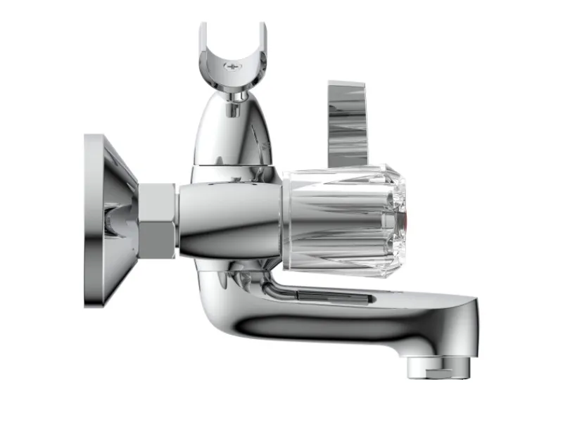 New Wannenfüllarmatur Savino Chrom Zweigriffarmatur