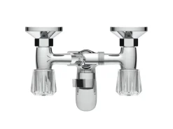 New Wannenfüllarmatur Savino Chrom Zweigriffarmatur