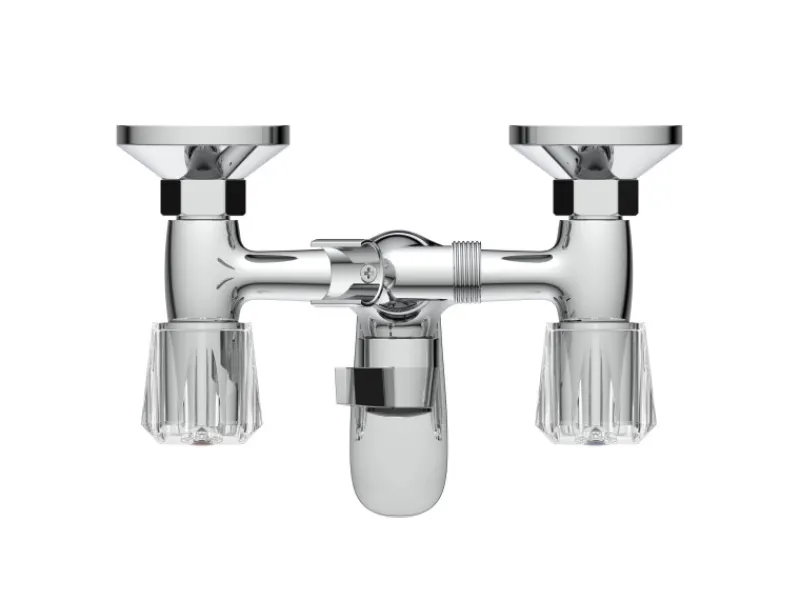 New Wannenfüllarmatur Savino Chrom Zweigriffarmatur