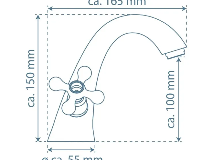 New Schütte Waschbeckenarmatur Elk Chrom