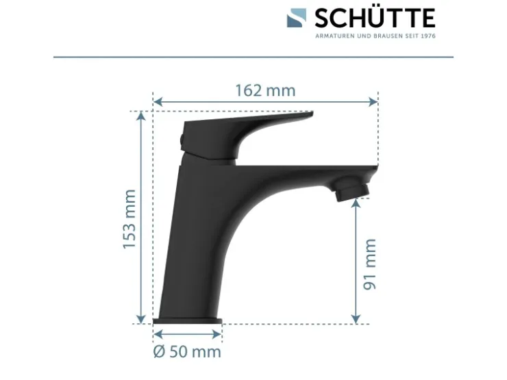 Discount Schütte Waschtischarmatur Boston Schwarz Matt