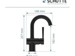 Schütte Einhebelmischer<Waschtischarmatur Cornwall Schwarz Matt