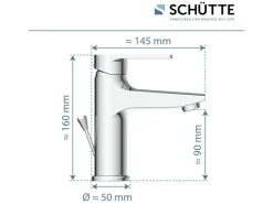 Schütte Waschtischarmatur Derby Chrom